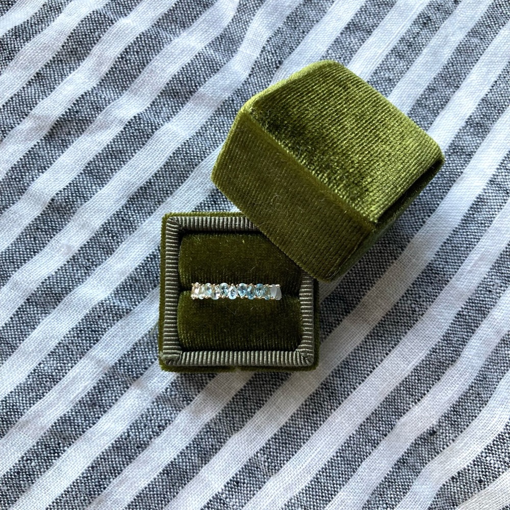 Solid Gold & Aquamarine Ring